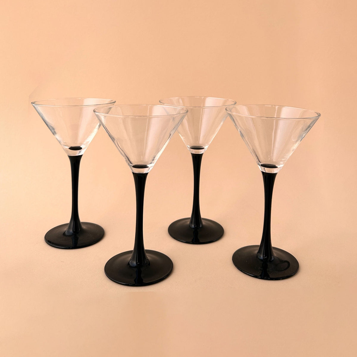 Buy Wine Glasses,mid Century Modern Bar Cart,french Dinnerware,mad Men Bar,  Champagne Glasses,hostess Gift Ideas,wedding Gifts, Black Glasses, Online  in India 