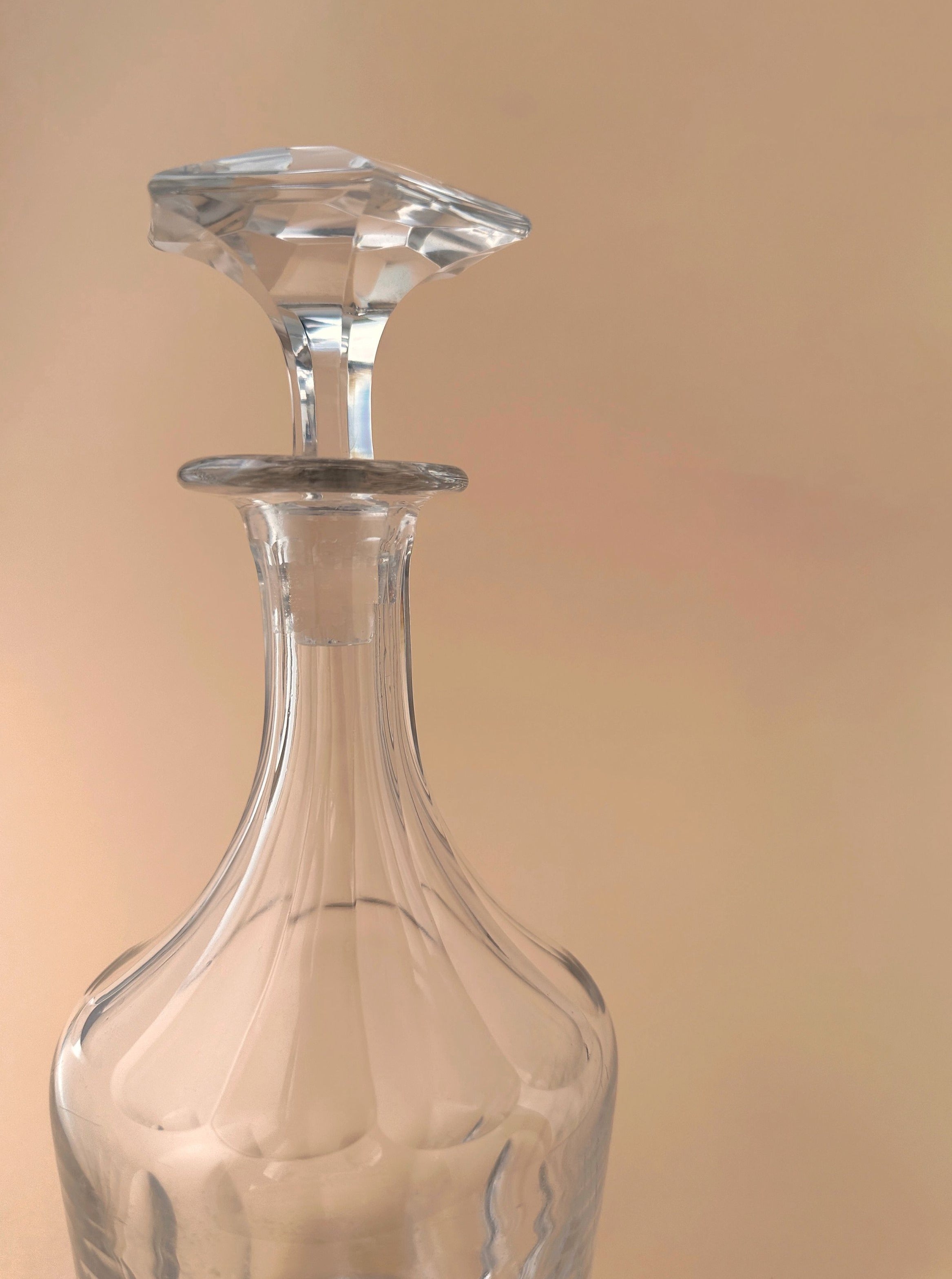 Mid Century Crystal Glass Decanter