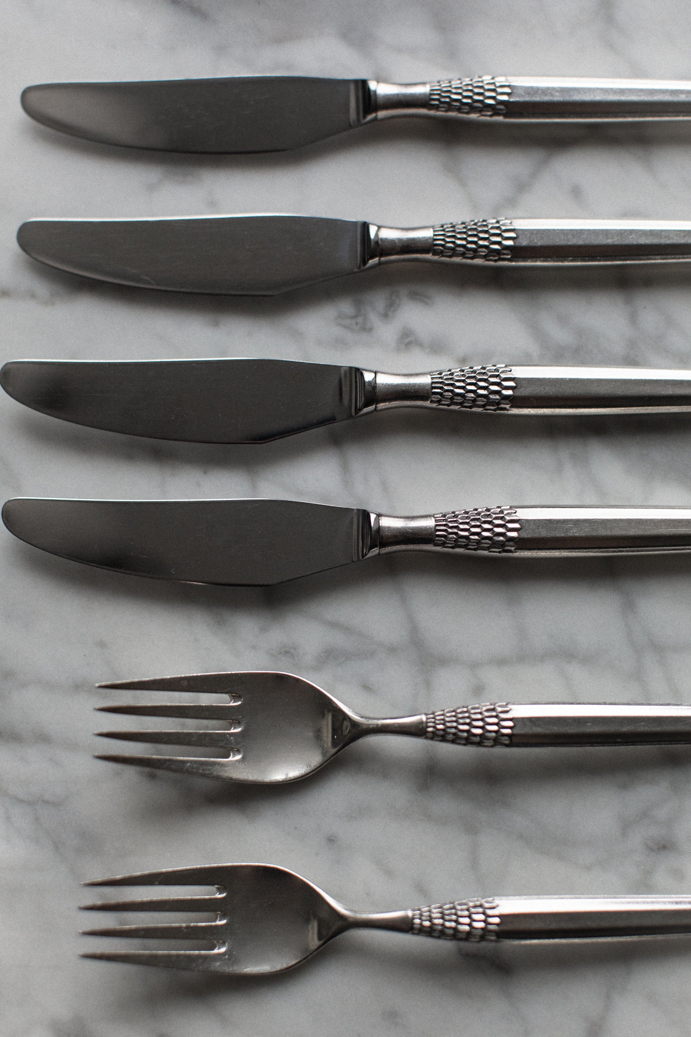 Detailed view of Art Deco Cutlery showcasing the timeless, sophisticated design