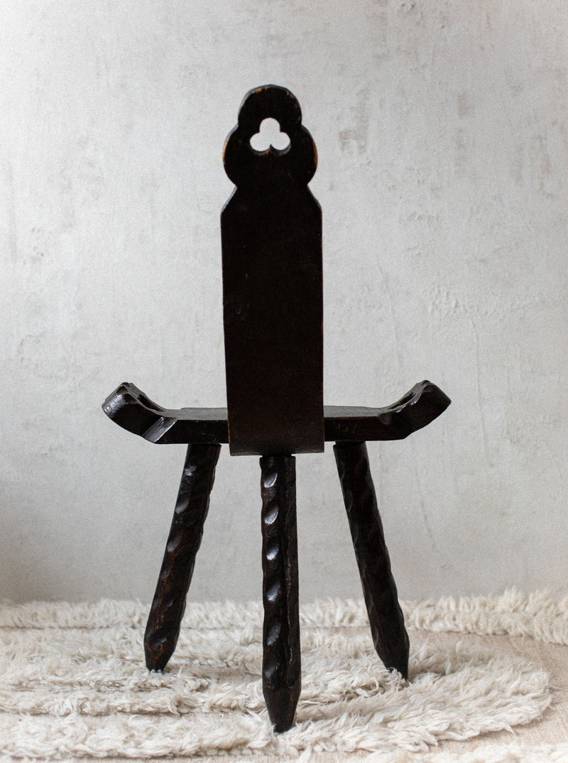 Modern minimalist Brutalist Chair with angular steel frame and woven seat