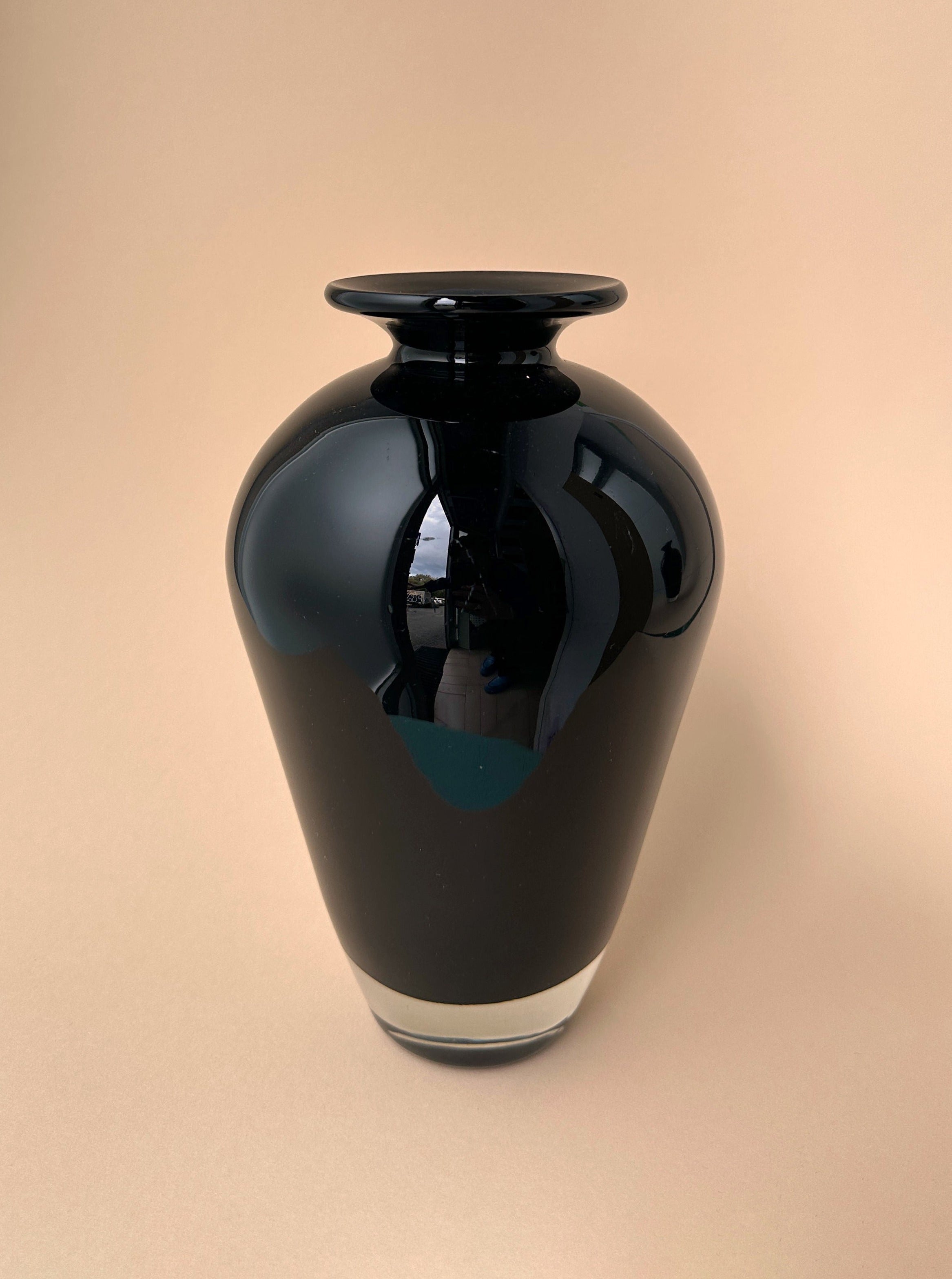 1950s Black Murano Vase by Paolo Venini