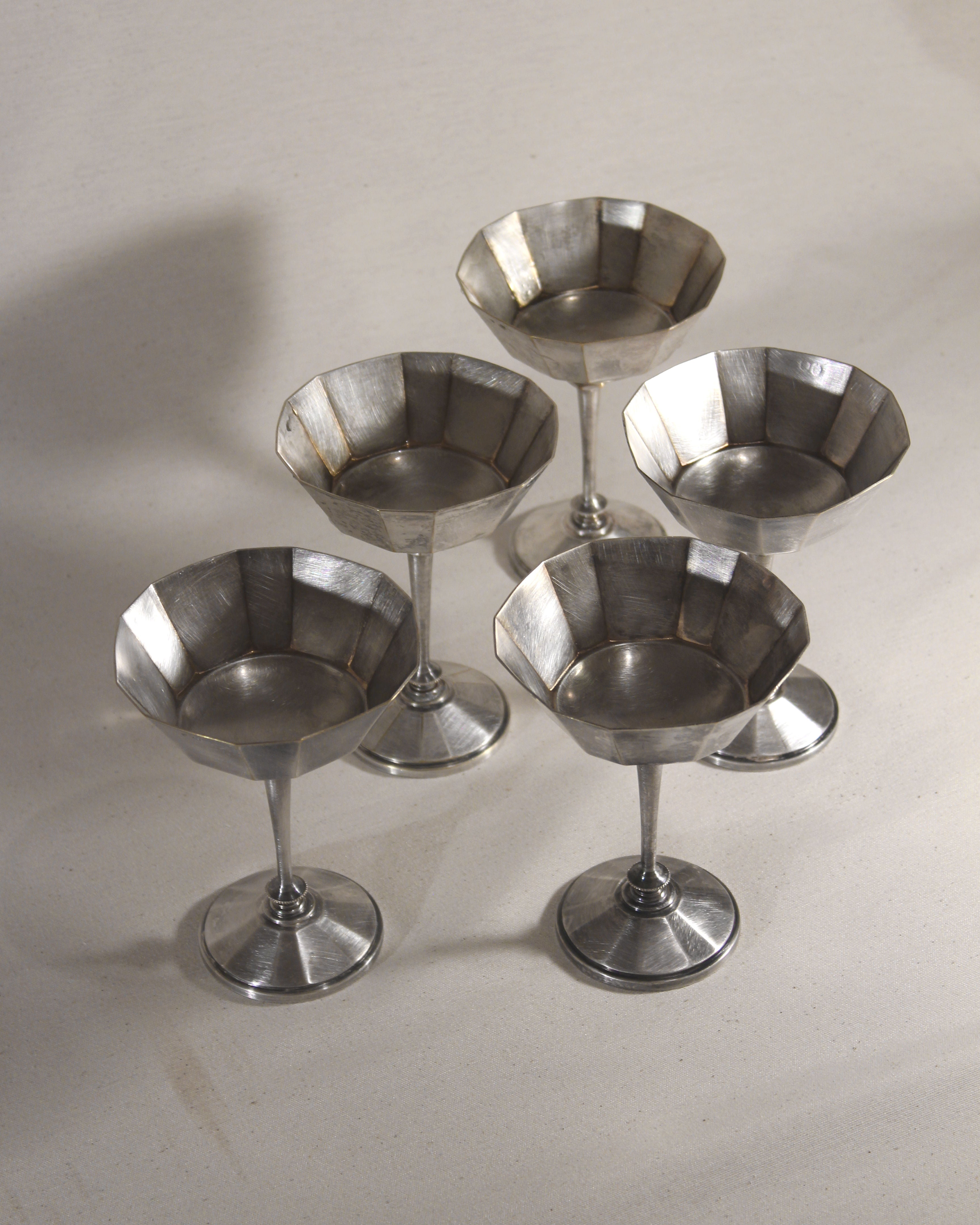 Set of 5 Champagne Glasses and Bucket
