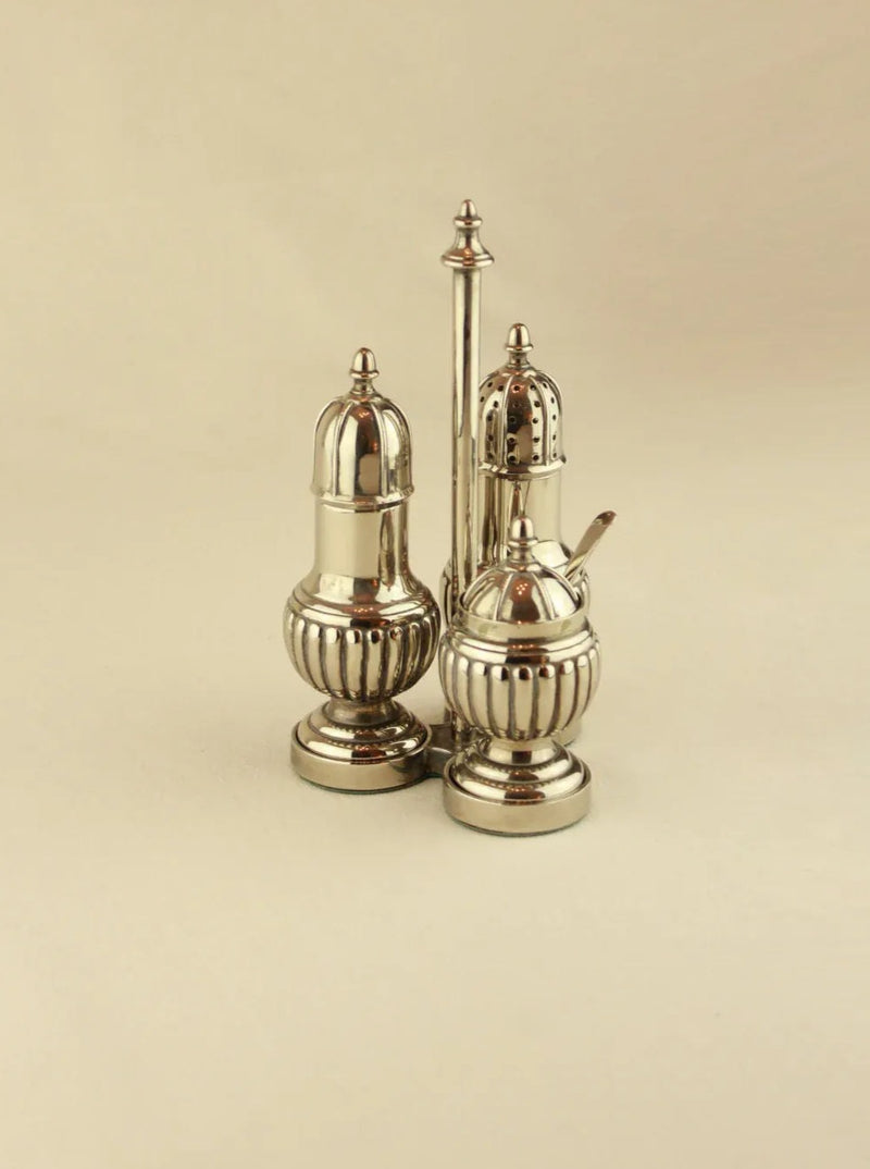 Silver Seasonings Set - A luxurious 5-piece seasoning collection with sleek silver packaging