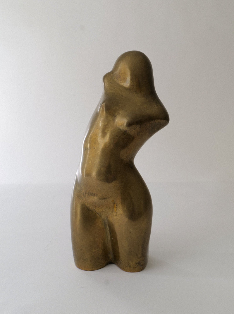 Bronze figurine sculpture of a dancing woman in graceful pose