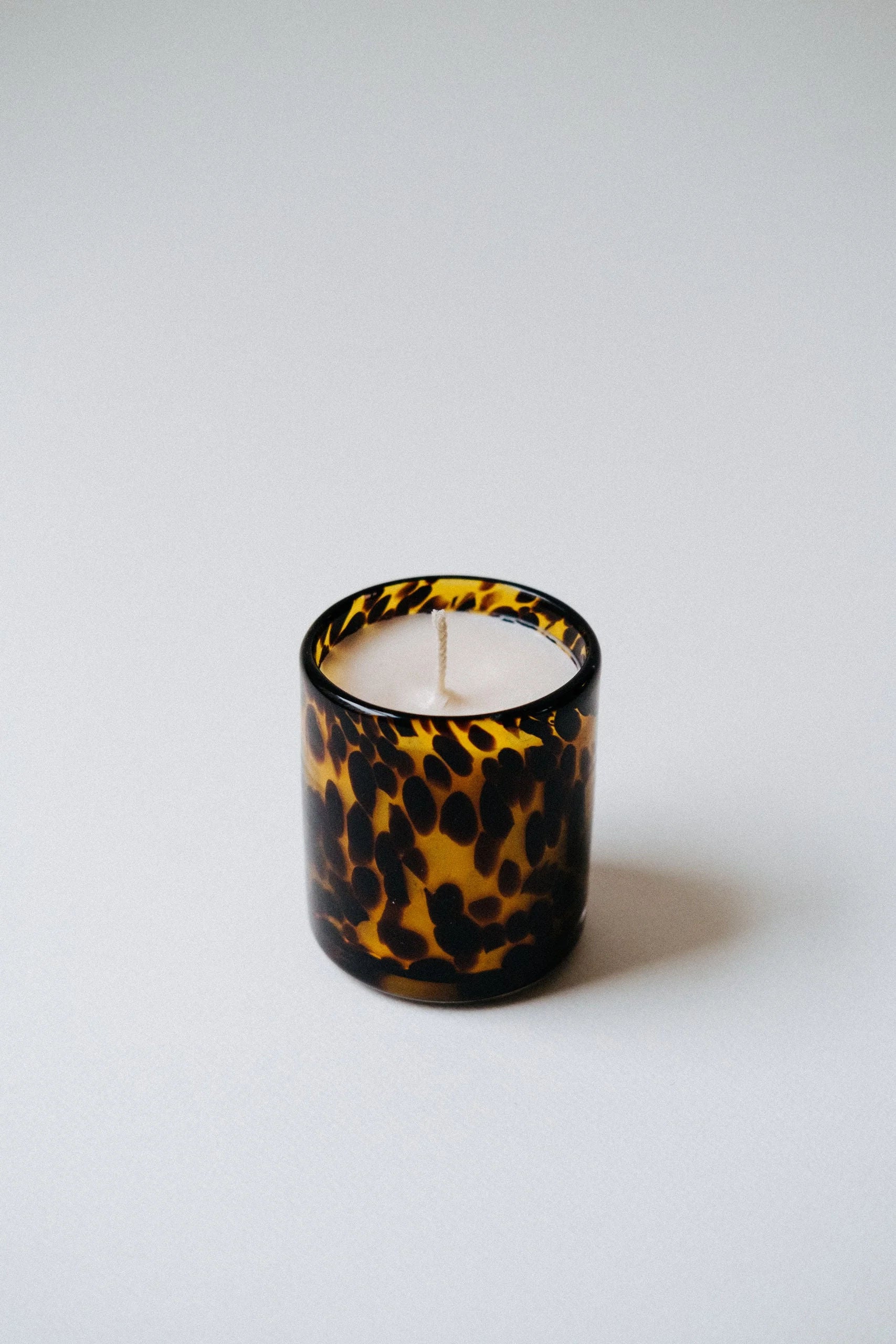 Leopard Glass Candle