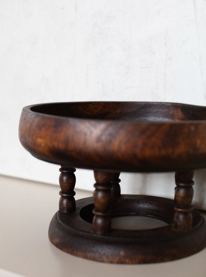 Handcrafted wooden tray with beautiful natural grain patterns