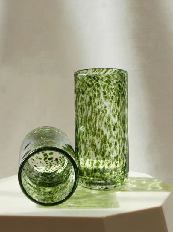 Drinkware Sets Set of 2 Highballs In Shimmering Moss Vanderohe Curio