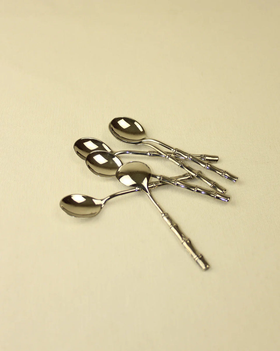 La S Marco Silverware Bamboo Silver-Plated Spoons