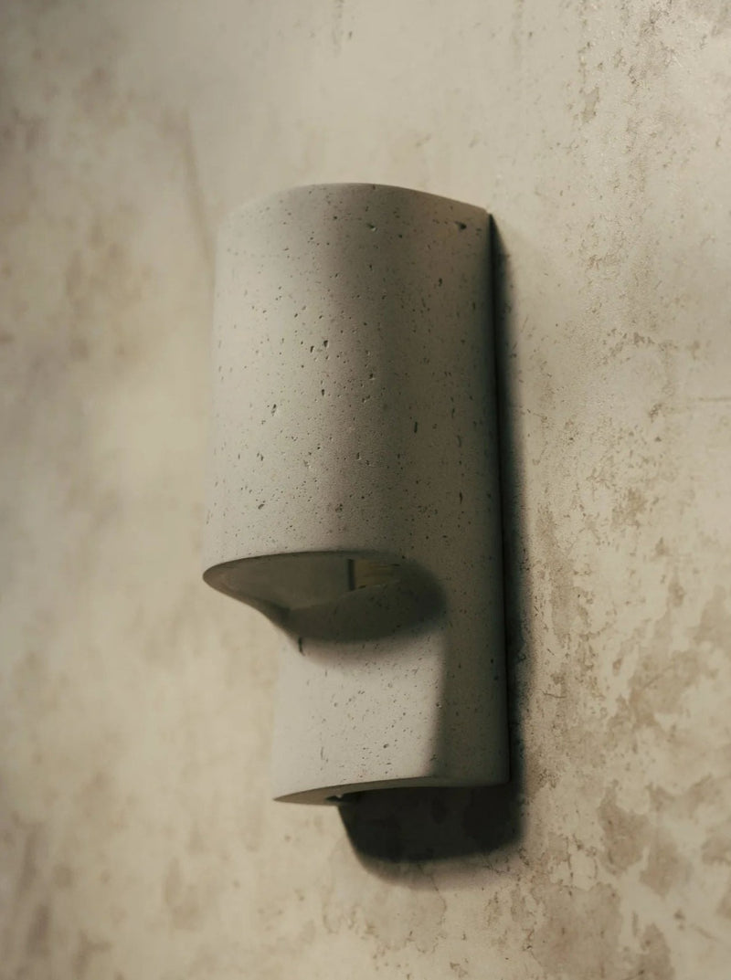 Modern natural white wall light with clean lines and minimalist design