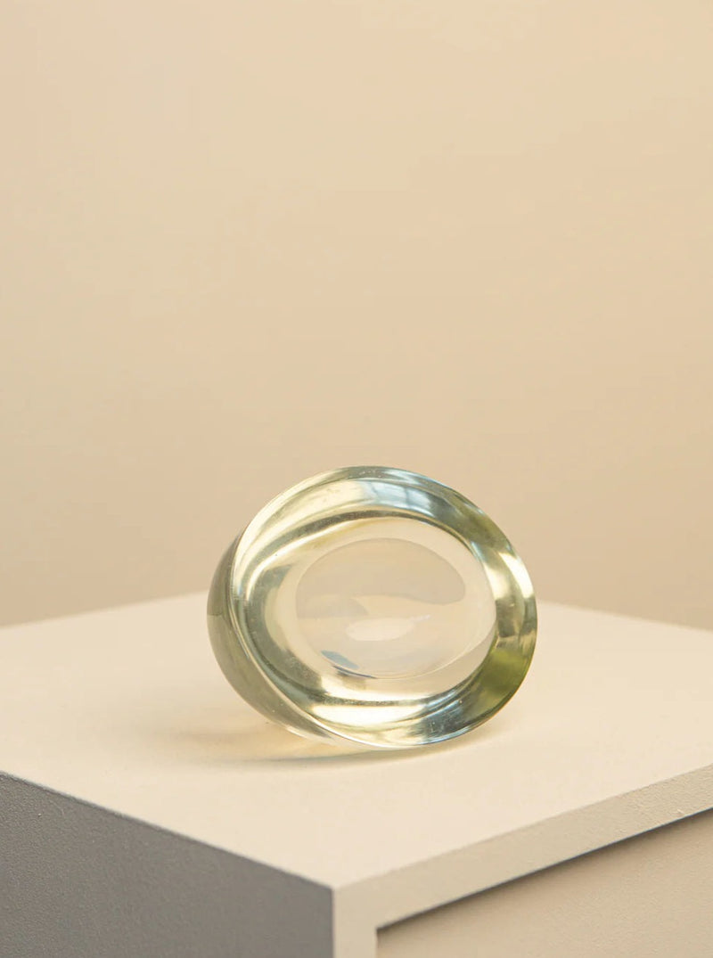 Handcrafted vintage Murano glass vide poche in oval shape