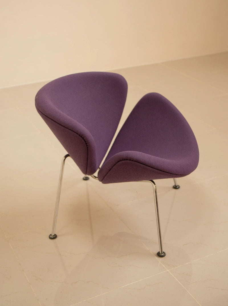  Retro 70's armchair with iconic orange slice shape and comfortable upholstery 