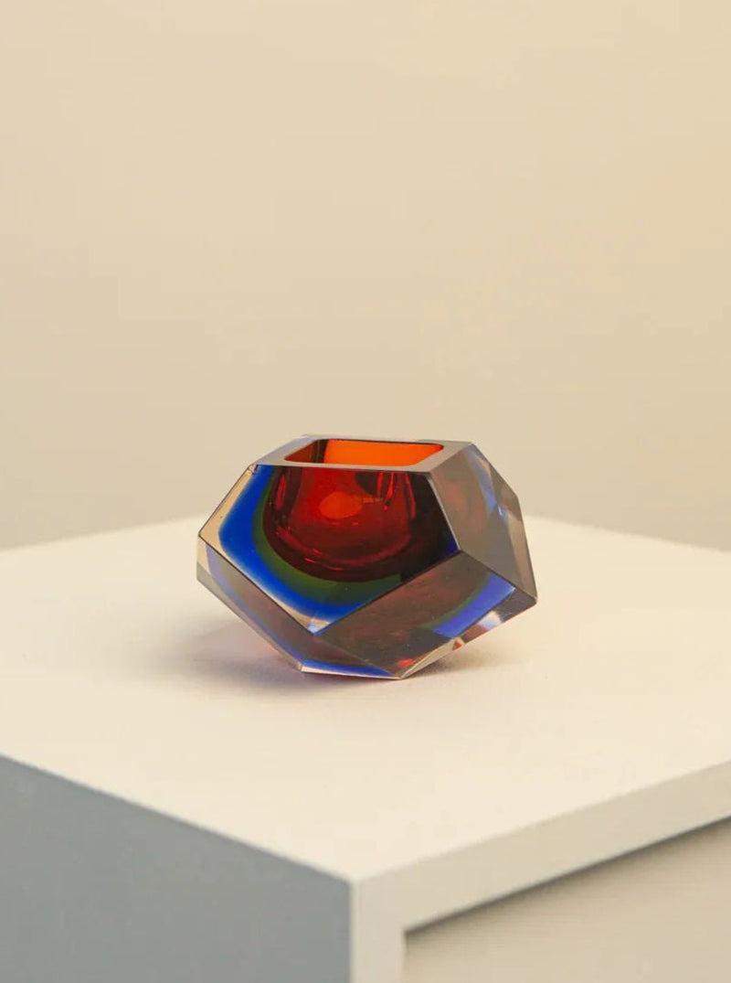 Vide Poche in Red Murano glass by Flavio Poli for Seguso 60's