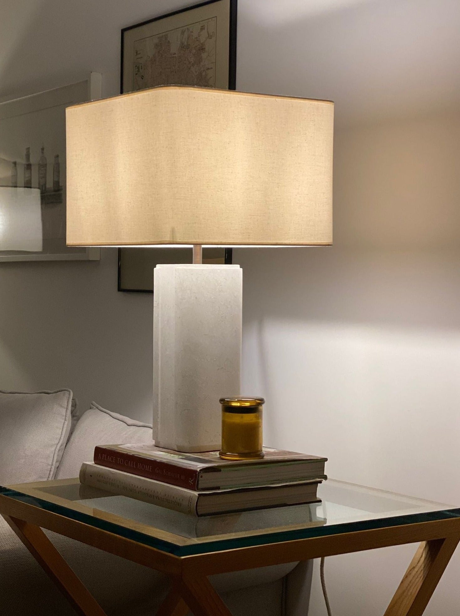 A close-up of the elegant Brancusi Lamp, showcasing its clean lines and contemporary design