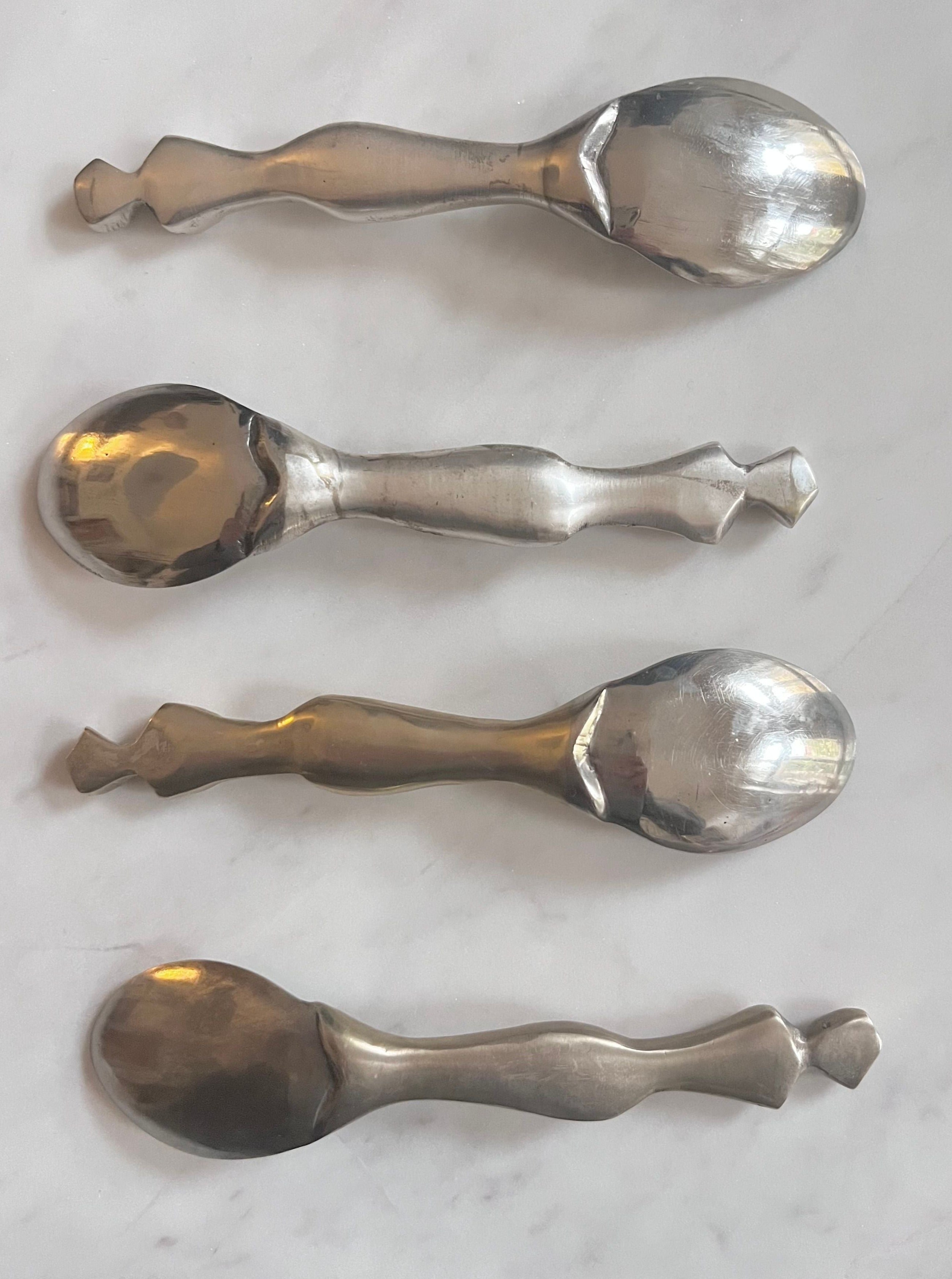 Vintage Silver Plated Dessert Spoons