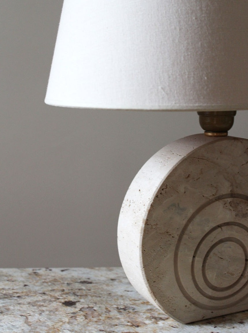 Table Lamp in Travertine by Fratelli Mannelli