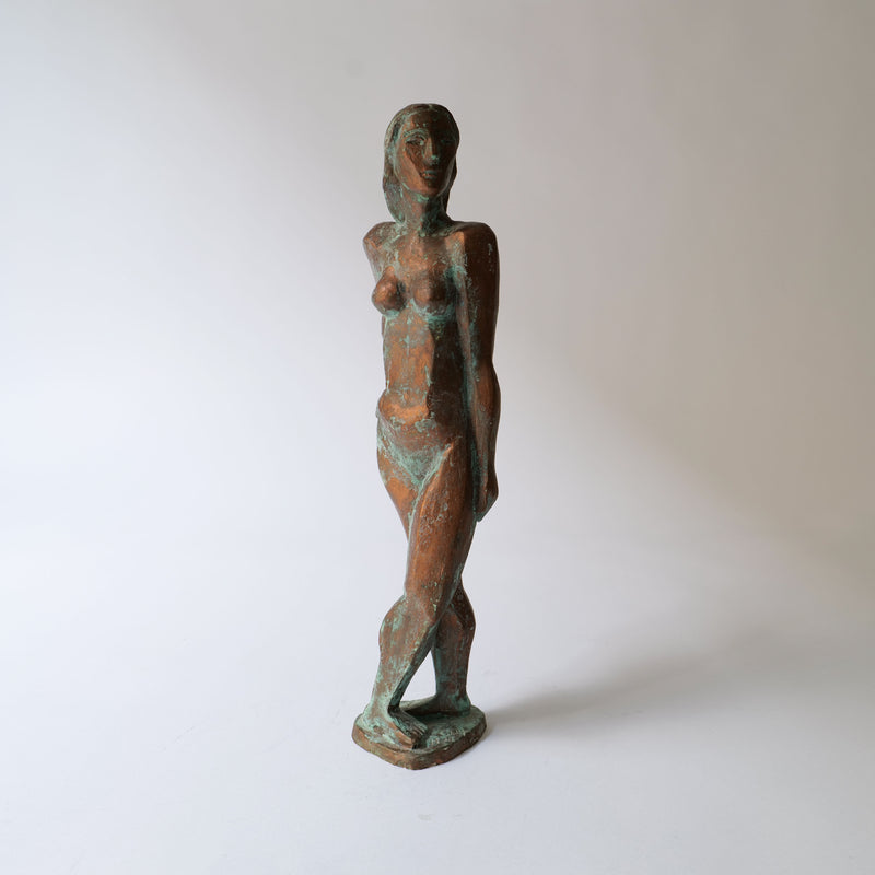 Sculpture Roland Alf in bronze, depicting a dynamic and powerful pose 