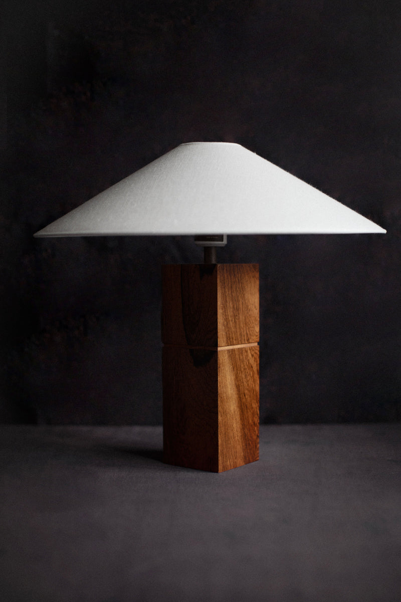 Unique 1980's Cubic Lamp with geometric design and adjustable brightness